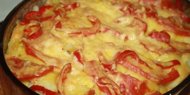 Рецепт овощная запеканка с цветной капустой, сладким перцем и помидорами