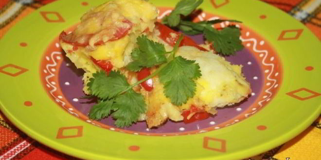 Рецепт овощная запеканка с цветной капустой, сладким перцем и помидорами