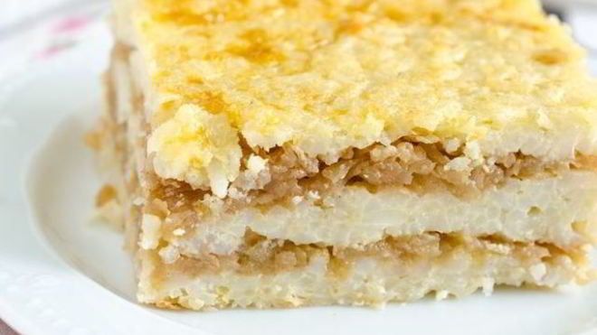 Рецепт Рисовая запеканка с яблоками