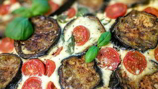 Рецепт Сырная запеканка с баклажанами