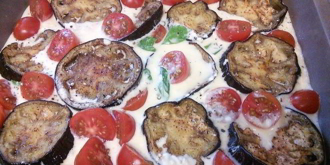 Рецепт сырная запеканка с баклажанами