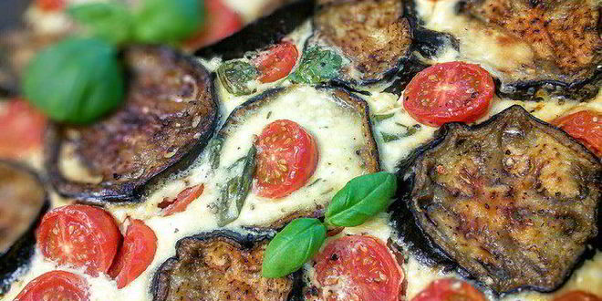 Рецепт сырная запеканка с баклажанами