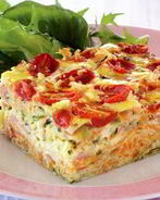 Сытная овощная запеканка с мясом