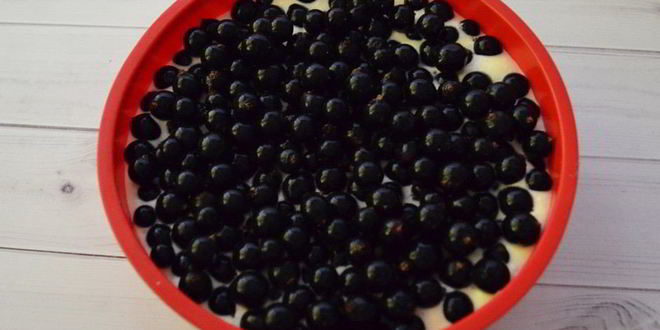 Рецепт творожная запеканка с черной смородиной