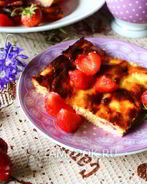 Творожная запеканка с клубникой