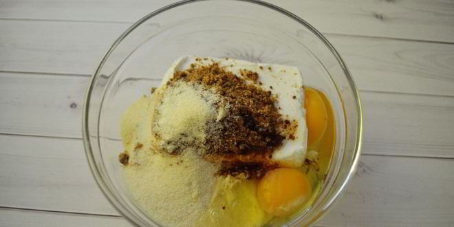 Рецепт творожная запеканка с яблоками