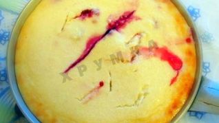 Рецепт Творожная запеканка с ягодами под абрикосовым соусом