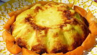 Рецепт Творожная запеканка-суфле с абрикосами