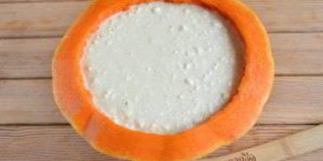 Рецепт творожная запеканка в тыкве