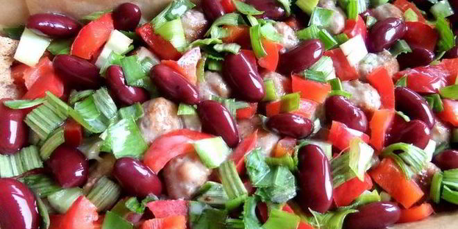 Рецепт запеканка из бобовых с фрикадельками