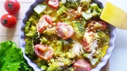 Рецепт Запеканка из брокколи с кедровыми орехами