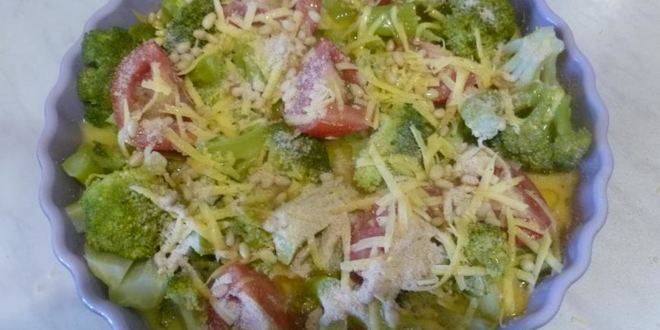 Рецепт запеканка из брокколи с кедровыми орехами