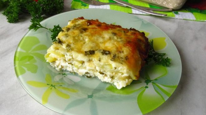Рецепт Запеканка из кабачков с творогом в духовке