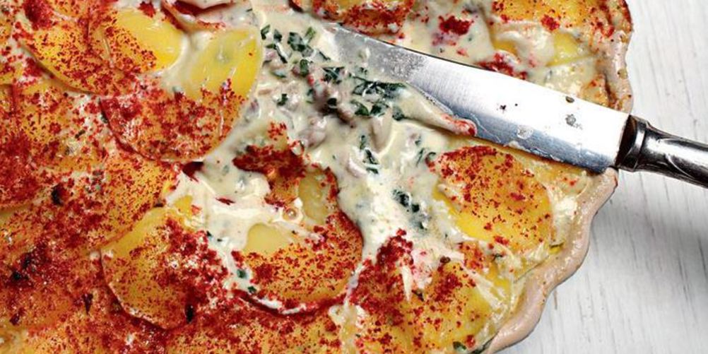 Как приготовить запеканка из картофеля с цесаркой и голубым сыром