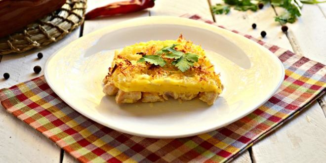 Рецепт запеканки иза куриной грудок с картофелема