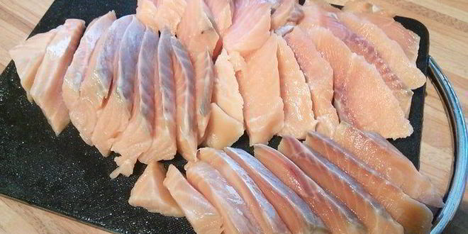 Рецепт запеканка из лосося с кабачком и пореем