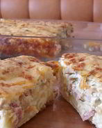 Запеканка из макарон и сосисок