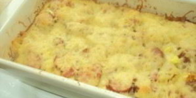 Рецепт запеканка из макарон и сосисок