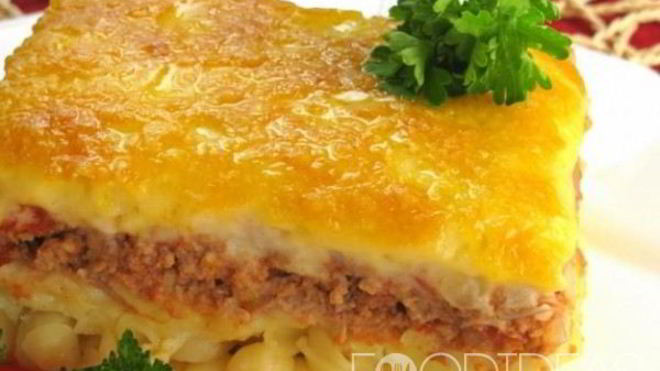 Рецепт Запеканка из макарон с фаршем