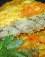 Запеканка из рыбного филе с овощами