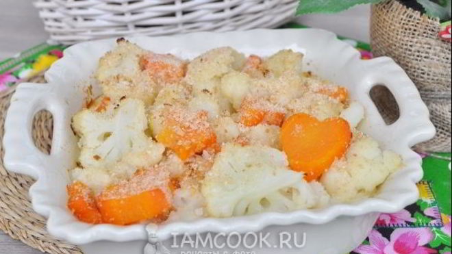 Рецепт Запеканка из цветной капусты с морковью
