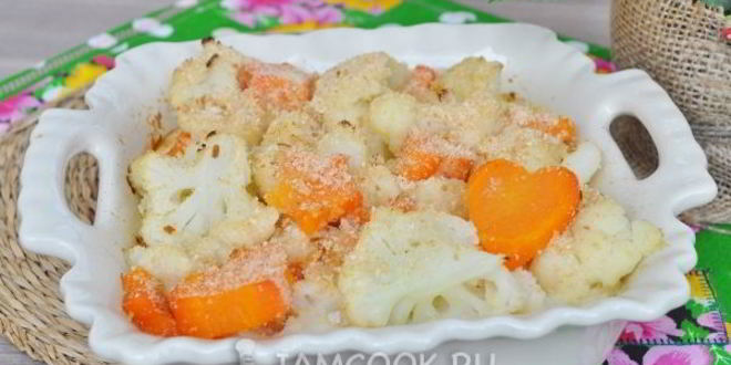 Рецепт запеканка из цветной капусты с морковью