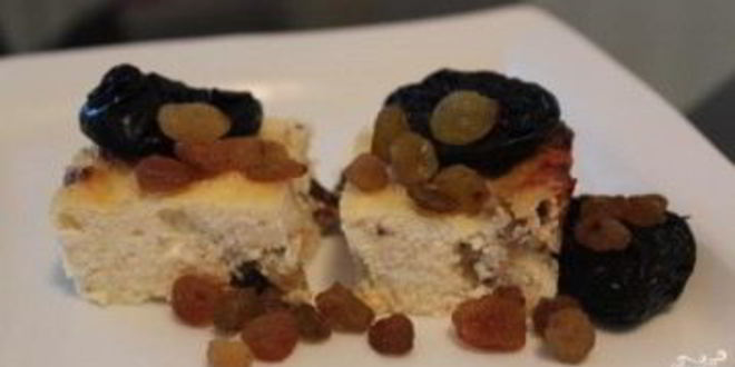Рецепт запеканка из творога с сухофруктами