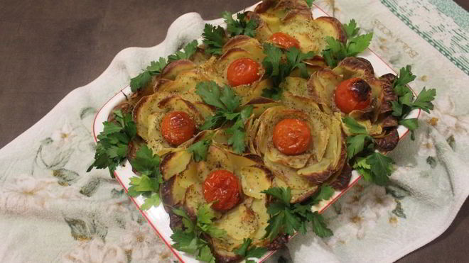 Рецепт Запеканка Картофельные розочки