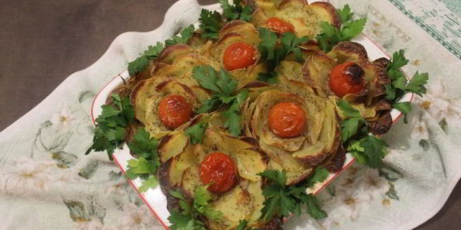 Рецепт запеканка картофельные розочки