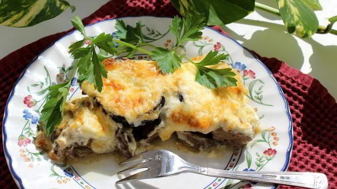 Рецепт Запеканка с баклажанами и печенью