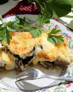 Запеканка с баклажанами и печенью