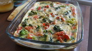 Рецепт Запеканка с брокколи и помидорами