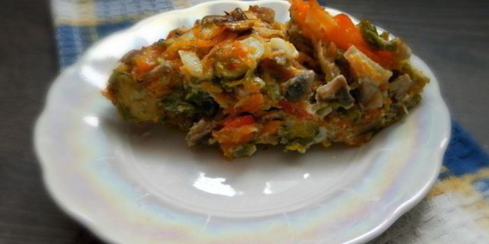 Как приготовить запеканка с брюссельской капустой и шампиньонами