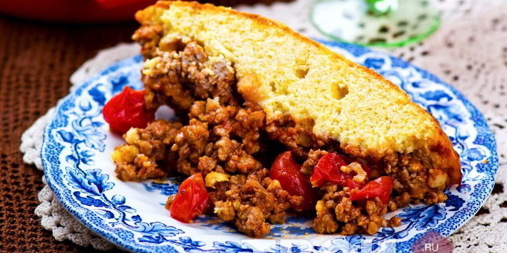 Рецепт разноцветная запеканка с фаршем и овощами