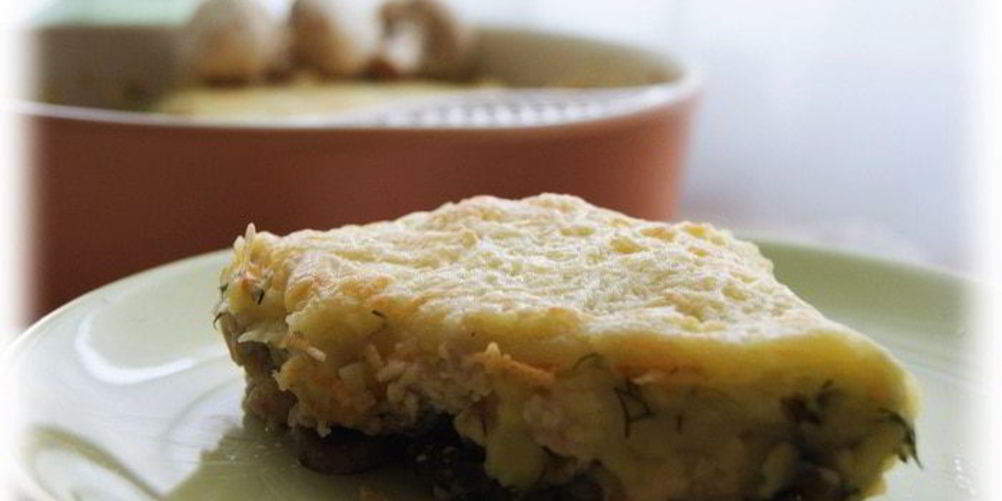 Как приготовить запеканка с куриным филе, грибами и картофельным пюре