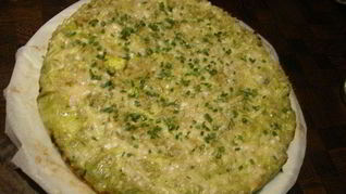 Рецепт Запеканка с рисом, кабачками и соусом песто