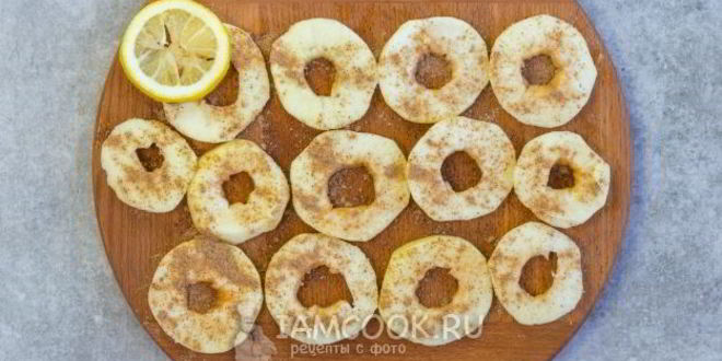 Рецепт жареные яблоки в тесте