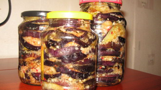 Рецепт Баклажаны острые на зиму без стерилизации