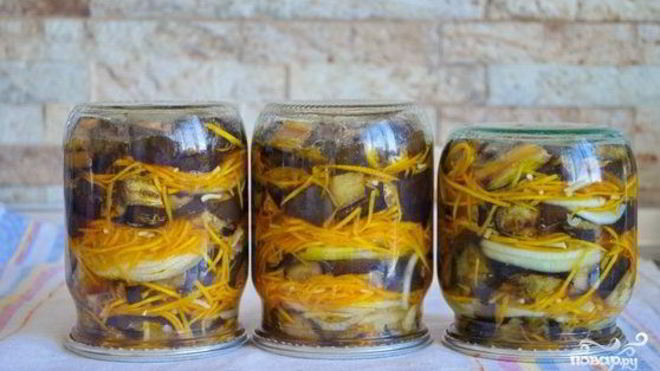Рецепт Баклажаны с морковкой на зиму