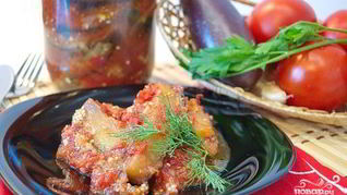 Рецепт Баклажаны в томате на зиму