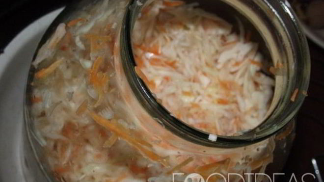 Рецепт Быстрая квашеная капуста