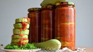 Рецепт Кабачки по-грузински на зиму