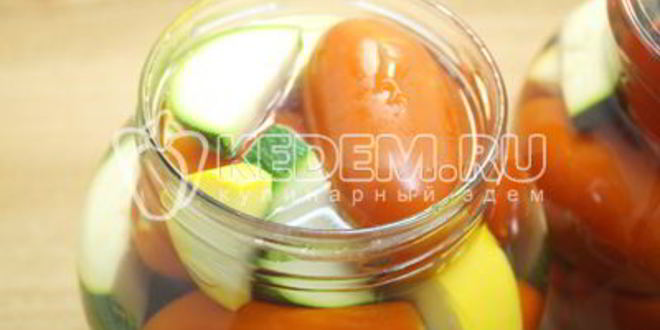 Рецепт кабачки с помидорами на зиму