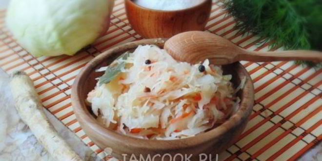 Рецепт капуста квашеная с хреном и морковью