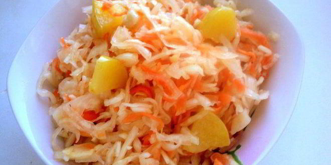 Рецепт капуста квашенная с яблоками в банке