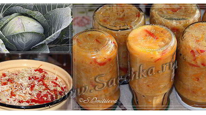 Рецепт Капуста на зиму в банках
