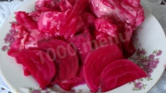 Рецепт Капуста пелюстка с буряком на зиму