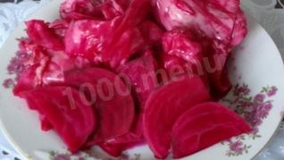 Рецепт Капуста пелюстка с буряком на зиму