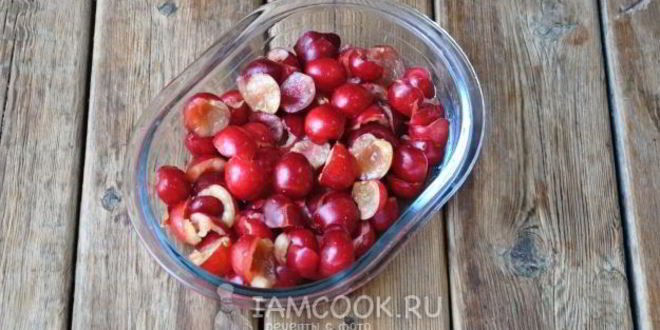 Рецепт компот из черешни и абрикоса