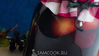Рецепт Компот из черноплодки с яблоками на зиму